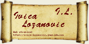 Ivica Lozanović vizit kartica